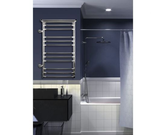 Полотенцесушитель INDIGO Brace c полкой (н.р.1") 100/50 м/о 60 боковое подключение слева LBCW100-50PL-б/п-60 – изображение 3