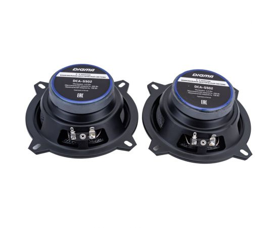 Автомобильные колонки DIGMA без решетки 200 Вт, 86дБ (5дюйм), комплект 2 шт., коаксиал. 483576 – изображение 3