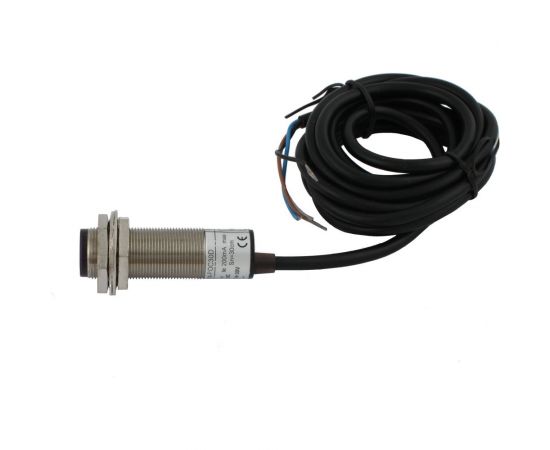 Диффузионный фотодатчик INNOCONT М18x1, зона срабатывания до 30 см, -10 +60 С, 12…24 VDC, IP67, выход: PNP NO + NC, макс. ток 200 мА, время реакции 3 мс, кабель 2 м PES-D18-POC30D (cable) – изображение 2