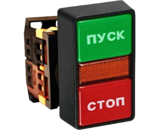 Прямоугольная кнопка EKF AS-22N PROxima "Пуск-Стоп" 24В NO+NC SQpbn-as-rec-24 