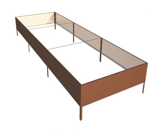 Оцинкованная грядка Благо 0.7 м, коричневая, высокая 93873 