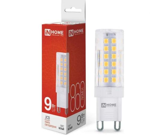 Светодиодная лампа IN HOME LED-JCD 9Вт 230В G9 4000К 860Лм 4690612036380 