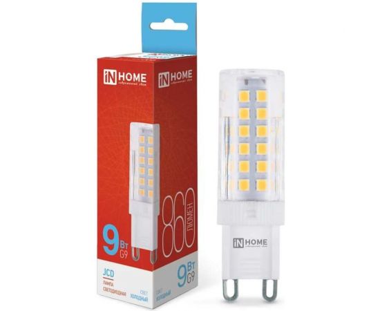 Светодиодная лампа IN HOME LED-JCD 9Вт 230В G9 6500К 860Лм 4690612036403 