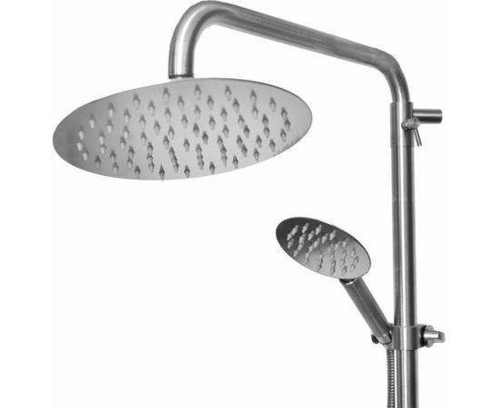 Душевая стойка со смесителем WISENT w3552а круглым тропическим душем и лейкой из нержавеющей стали W3552A – изображение 7