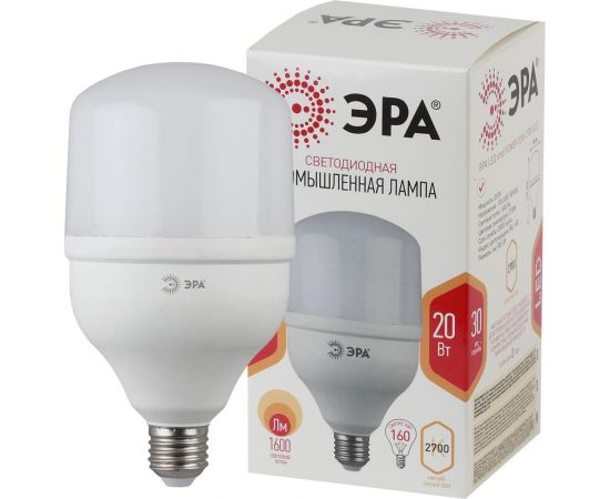 Светодиодная лампа ЭРА LED POWER T80-20W-2700-E27 колокол, 20 Вт, теплая, E27, 40/600, 40/1280 Б0049587 – изображение 2
