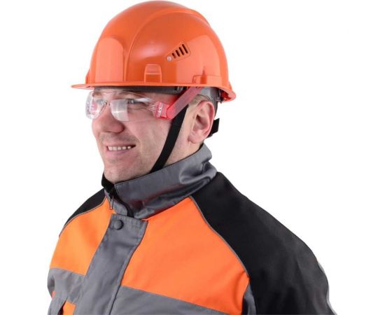 Каска РОСОМЗ СОМЗ-55 ВИЗИОН оранжевая, с очками О15 HAMMER ACTIVE plus 78214+11530/1 – изображение 4