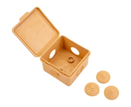 Распаячная коробка IEK км 65x65x50мм о/к ip54 4 вв. сосна UKO31-065-065-050-K34-54 – изображение 5