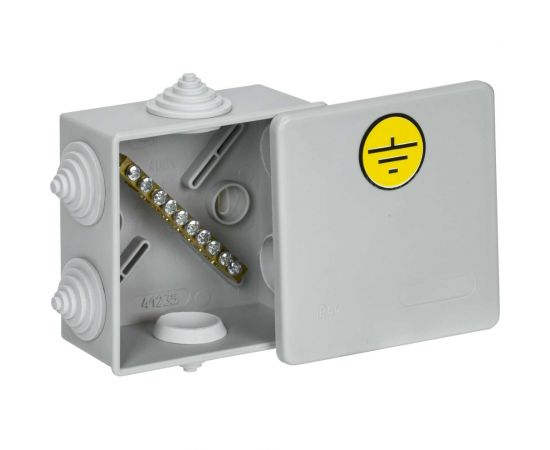 Коробка IEK КУП КМ41360 85x85x40мм ip44 6 вв. (7035) UKO21-085-085-040-K41-44U 