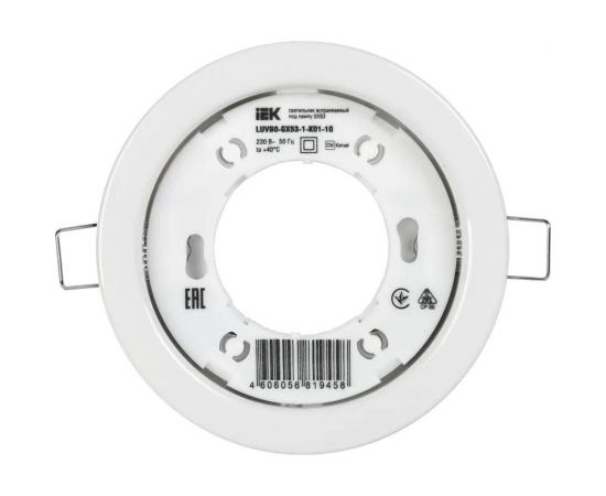 Встраиваемый светильник IEK Lighting 4114 под лампу gx53 белый (10шт/упак) LUVB0-GX53-1-K01-10 
