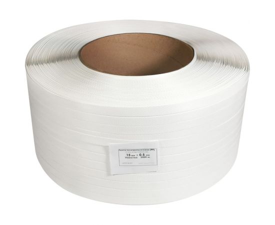 Лента ПП КОРДЛЕНД 15x0,5x2 км, 180 кгс, белый М/ПА PP-00733 