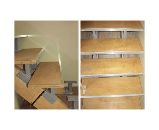 Ступень с алюминиевым кантом Lucky Guy 800x300 мм, влагостойкая фанера 030 01 800300 БФ – изображение 2