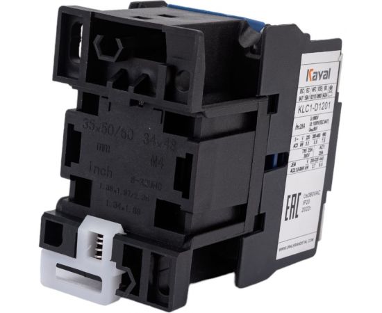 Магнитный пускатель KAYAL KLC1-D1201, 12А, катушка управления 380В UCD12A380V – изображение 4