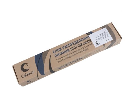 Блок евророзеток Cabeus горизонтальный, 6 розеток, фильтр, 16 A PDU-6P-F-2EU – изображение 4