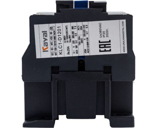 Магнитный пускатель KAYAL KLC1-D1201, 12А, катушка управления 380В UCD12A380V – изображение 8