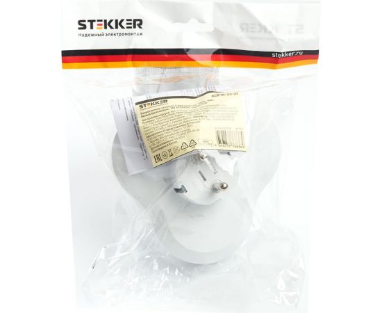 Сетевой 3-местный разветвитель STEKKER с заземлением adp16-23-21, 250v, 16a, abs пластик, белый, 49165 – изображение 10