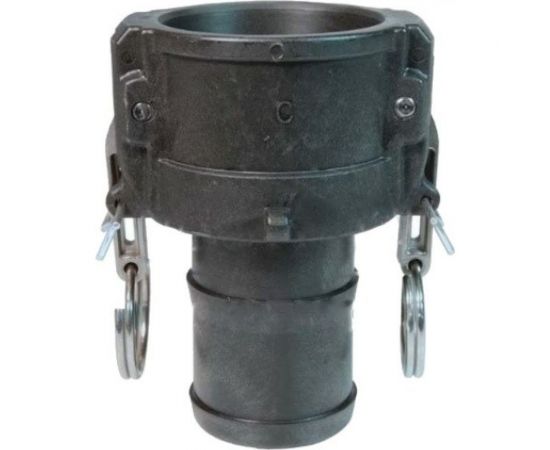 Камлок TITAN LOCK 1,25in типа С, розетка с хвостовиком (полипроп.) TL125CPP 