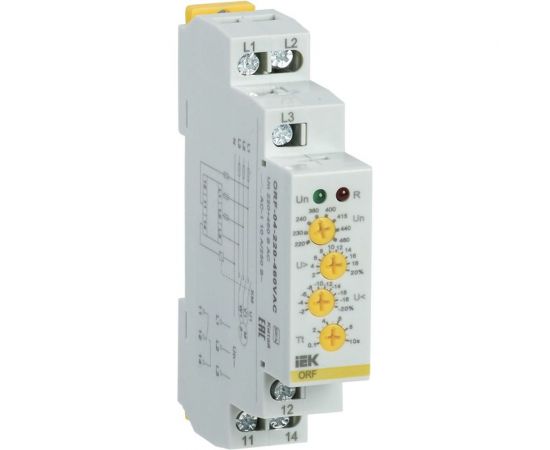 Реле фаз IEK ORF 04. 3фазы 220-460В AC ORF-04-220-460VAC 