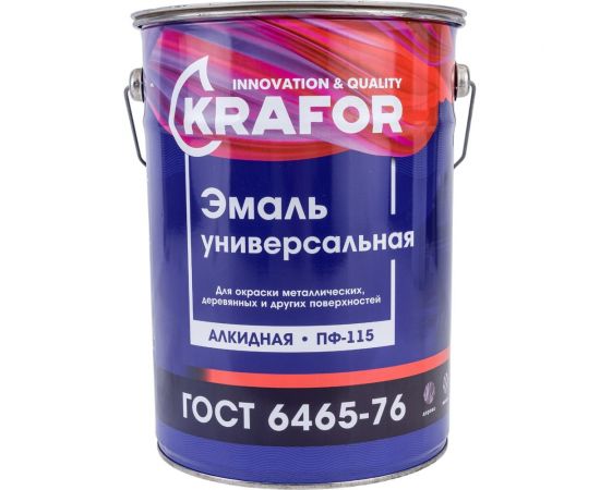Эмаль KRAFOR ПФ-115 зеленая 6 кг 4 26016 