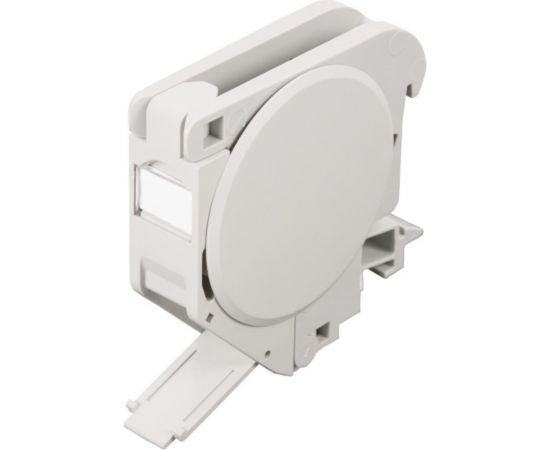 Корпус розетки с креплением под DIN-рейку NIKOMAX откидной, серый NMC-MB1P-DR-GY 