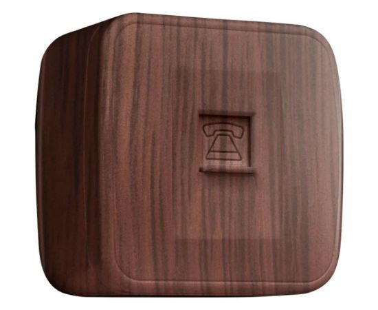 1-местная розетка EKF Минск RJ-45 ОП, 1А, 120В, тёмное дерево EGK01-035-40 