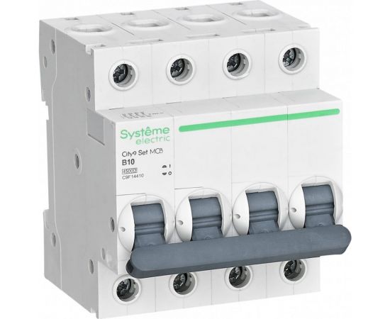Автоматический выключатель Systeme Electric City9 set ав b 10а 4p 4.5ka 400В C9F14410 