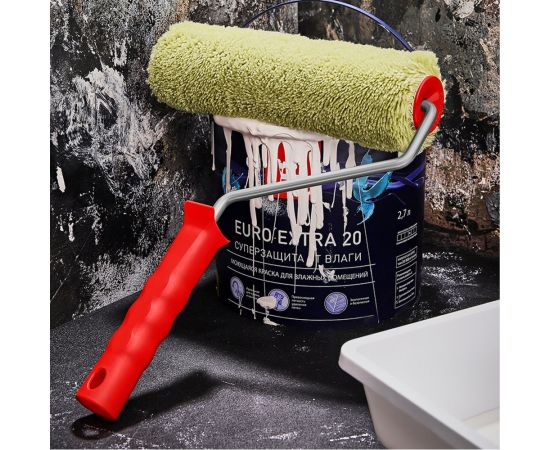 Валик REXANT полиакрил, ворс 18 мм, ширина ролика 240 мм, диам. 42 мм, бюгель 8 мм, серия Мастер 89-0002 – изображение 2