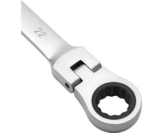 Комбинированный трещоточный с шарниром ключ AV Steel 22мм AV-315222 – изображение 2