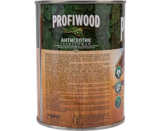 Алкидный антисептик PROFIWOOD (тонирующий; атмосферостойкий; рябина; 0.8 л; 0.7 кг) 67057 – изображение 2