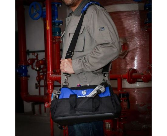 Сумка для инструмента WORKPRO 640D 510x260x290 мм, с широким горлом, на молнии, с пластиковым дном WP281026 – изображение 2