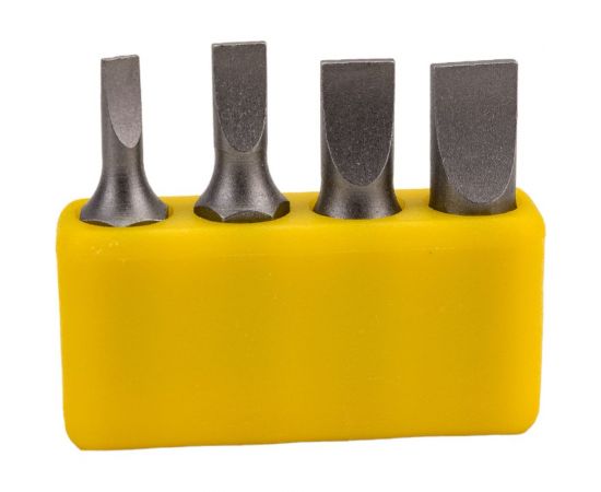 Набор бит шлицевых SL 4 шт, SL3-SL6.5, 1/4"" 10106004S AIST 00-00025983 