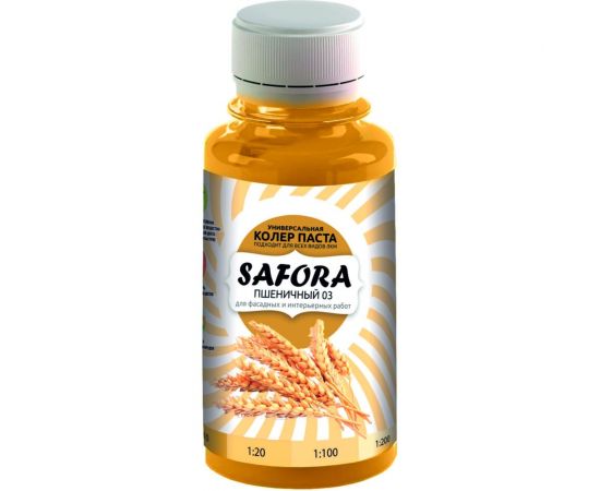 Колеровочная паста SAFORA пшеничный 100 мл 03 
