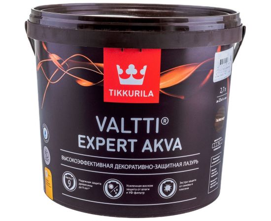 Антисептик для дерева TIKKURILA Valtti Expert Akva палисандр 2,7 л 48446 