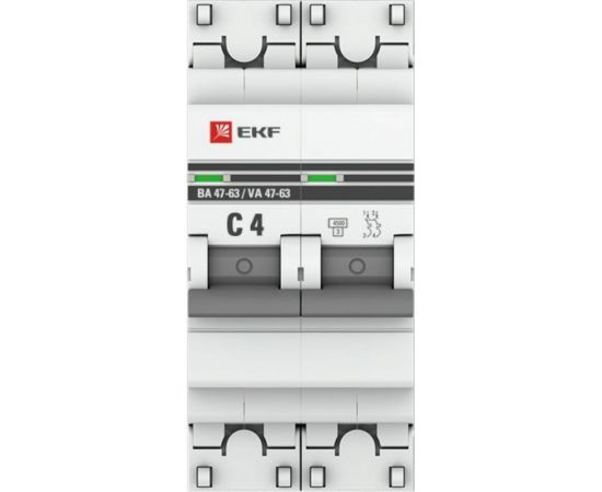 Автоматический выключатель EKF 2P 4А 4,5kA ВА 47-63 PROxima SQ mcb4763-2-04C-pro – изображение 4