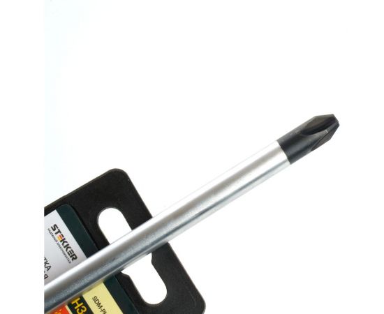 Крестовая отвертка STEKKER Ph 3 х 150 мм, Cr-V двухкомпонентная рукоятка, SDM-PH3-150, 39771 – изображение 5