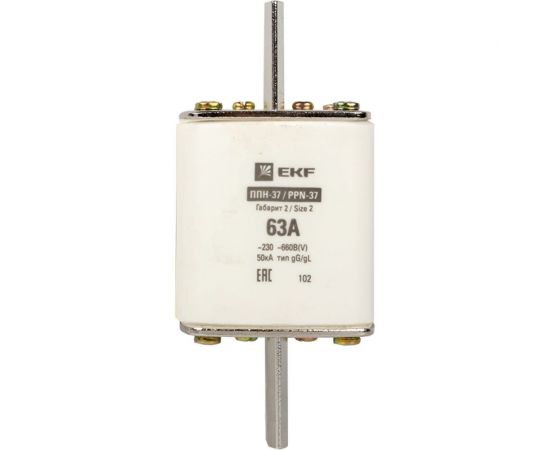 Плавкая вставка EKF ППН-37 400/63А габарит 2 PROxima fus-37/400/63 – изображение 4