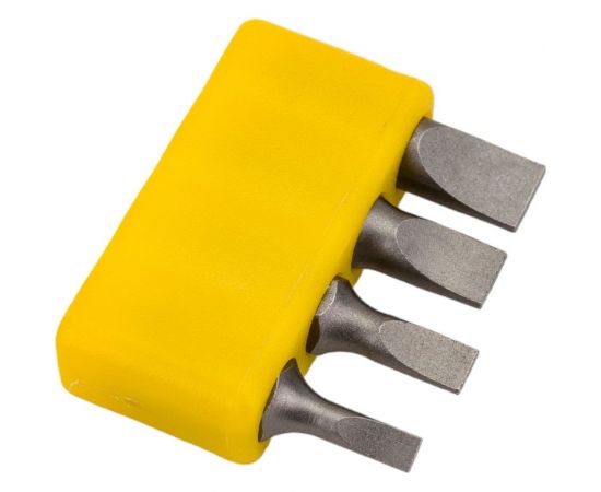 Набор бит шлицевых SL 4 шт, SL3-SL6.5, 1/4"" 10106004S AIST 00-00025983 – изображение 2