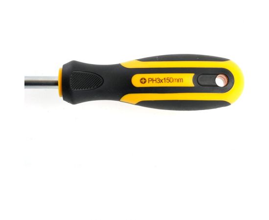 Крестовая отвертка STEKKER Ph 3 х 150 мм, Cr-V двухкомпонентная рукоятка, SDM-PH3-150, 39771 – изображение 4