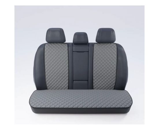 Автомобильные накидки из алькантары для заднего ряда DuffCar, серый комплект 23-2471-39 