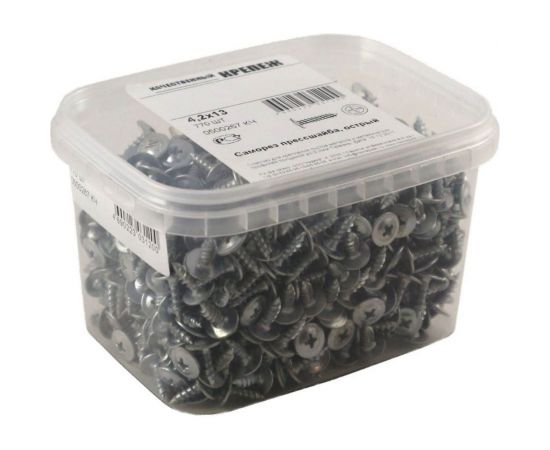 Саморез с прессшайбой Качественный Крепеж 4,2х13 острый 770 шт 0500267 КЧ 