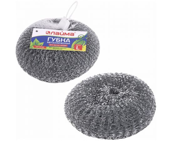 Металлическая губка для посуды ЛАЙМА 603105 – изображение 4