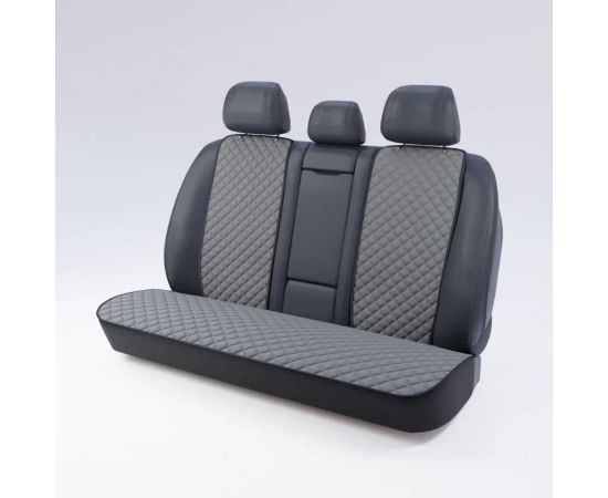 Автомобильные накидки из алькантары для заднего ряда DuffCar, серый комплект 23-2471-39 – изображение 2