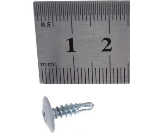 Прессшайба Качественный КРЕПЕЖ 4.2х13 мм, серая RAL 7004, сверло, 450 шт 0300315 КЧ – изображение 3