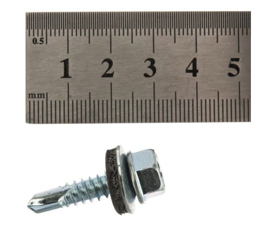 Кровельный саморез Качественный КРЕПЕЖ цинк, 6.3х25 мм, 110 шт 0500193 КЧ – изображение 3