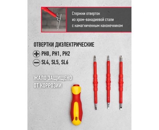 Набор диэлектрических инструментов ОНЛАЙТ oht-ind05-h12 12 шт. 90175 – изображение 8