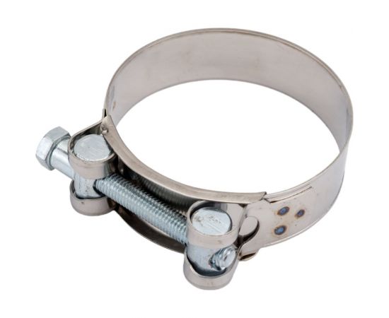 Силовой хомут Nord-Yada Д: 74-79 мм, Ш: 24 мм, Т: 0,8 мм, болт: М8х75, нерж. сталь 902891 