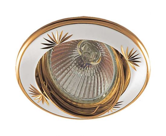 Плоско-поворотный литой светильник Светкомплект DT02А PS/G со скосом двухцветный с гравировкой DT02AMR16PS/G 