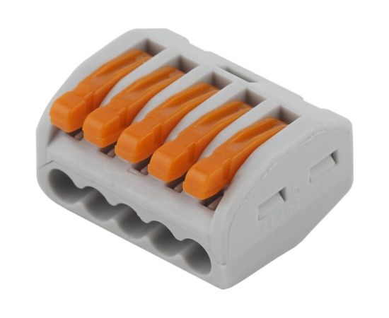 Клемма ЭРА серия 415 с рычагом 5 отверстий 0.08-2.5мм2 упаковка Б0057071 