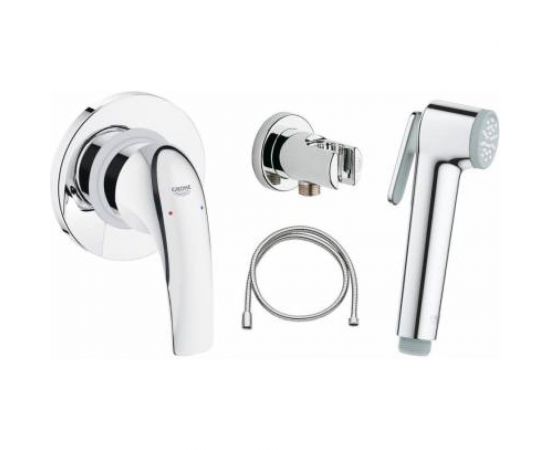 Готовый комплект для гигиенического душа GROHE встраиваемый смеситель гигиенический душ со шлангом и держателем хром 123072 00000057291 