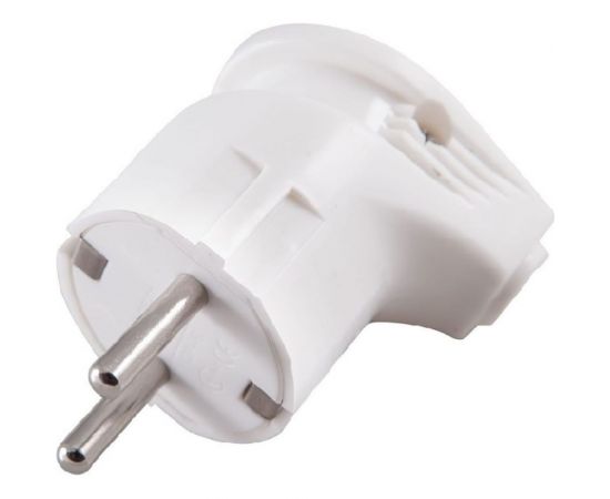 Разборная угловая вилка АБК-СИЛА с заземляющим контактом 16А 220В белая 2901007 – изображение 4