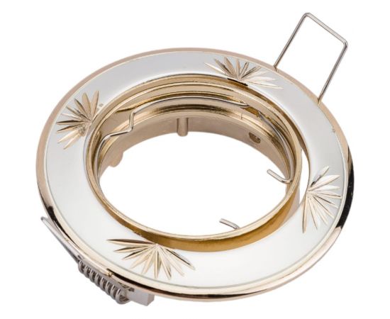 Плоско-поворотный литой светильник Светкомплект DT02А PS/G со скосом двухцветный с гравировкой DT02AMR16PS/G – изображение 2